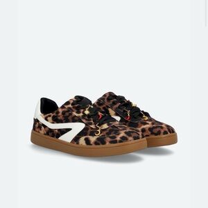 Dolce Vita Leopard Kids Sneakers with Brown Soles